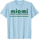 Miami Florida Retro Vintage Weathered T-Shirt - T-Shirt | Light Blue