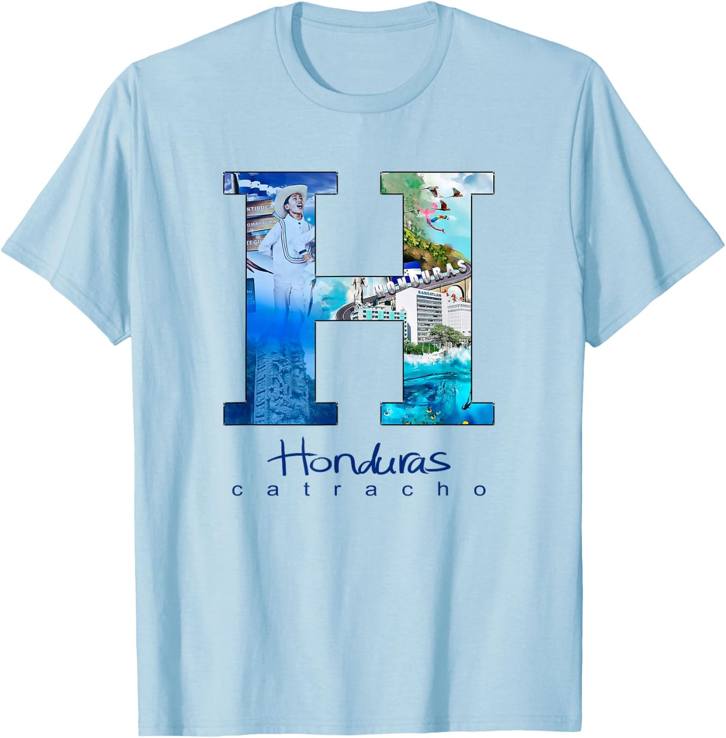 Camisas catrachas Honduras Shirt T-Shirt - T-Shirt | Light Blue