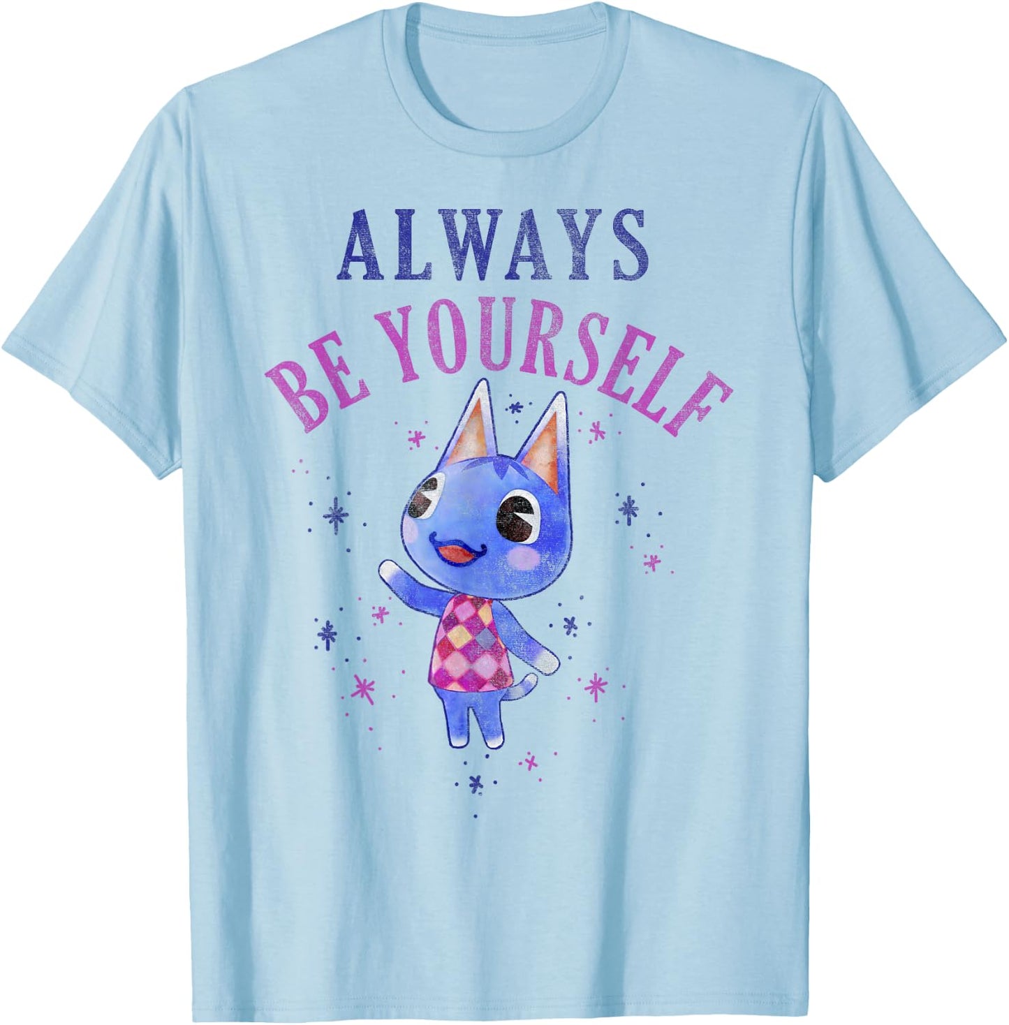 Animal Crossing Rosie Always Be Yourself Portrait T-Shirt - T-Shirt | Light Blue