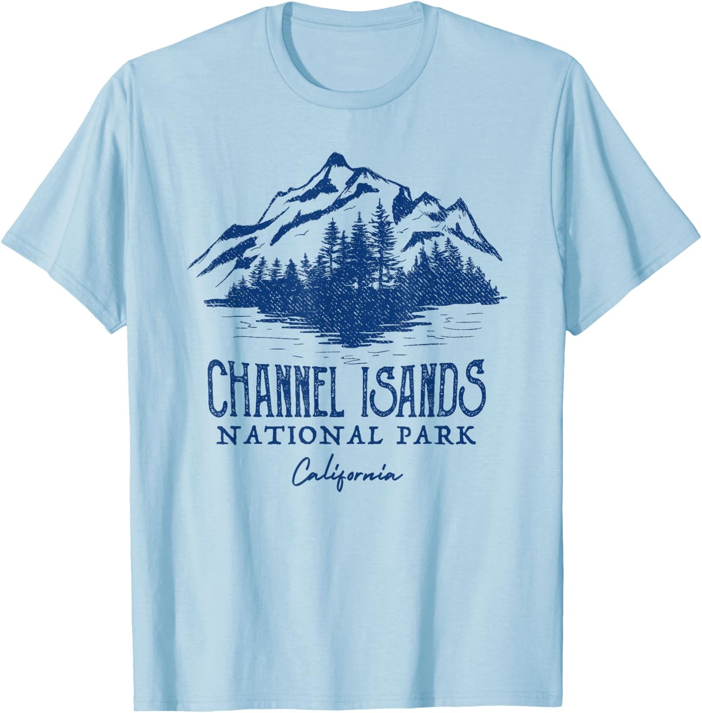 Vintage Channel Islands National Park California T-Shirt - T-Shirt | Light Blue
