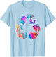 Earth Day Vintage Recycle Reduce Reuse Waste Logo T-Shirt - T-Shirt | Light Blue