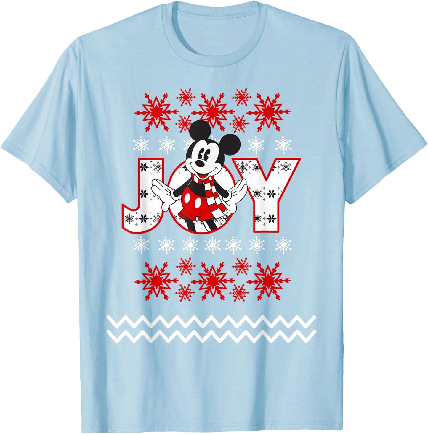 Disney - Mickey Mouse Holiday Joy T-Shirt - T-Shirt | Light Blue