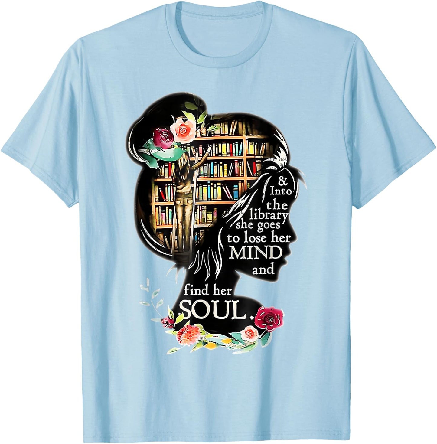 Book Reading Bookworm Book Lover Women Kids Girls Gift T-Shirt - T-Shirt | Light Blue