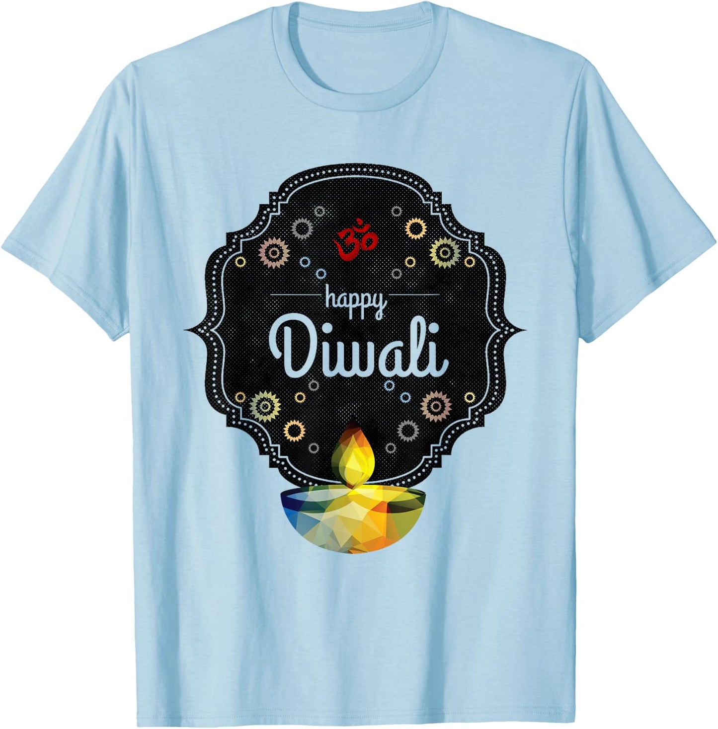 Happy Diwali For India's Hindu Deepavali Festival T-Shirt - T-Shirt | Light Blue
