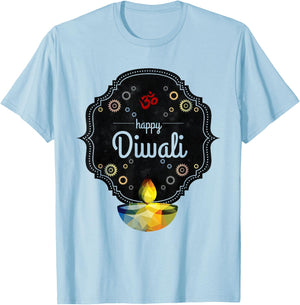 Happy Diwali For India's Hindu Deepavali Festival T-Shirt - T-Shirt | Light Blue