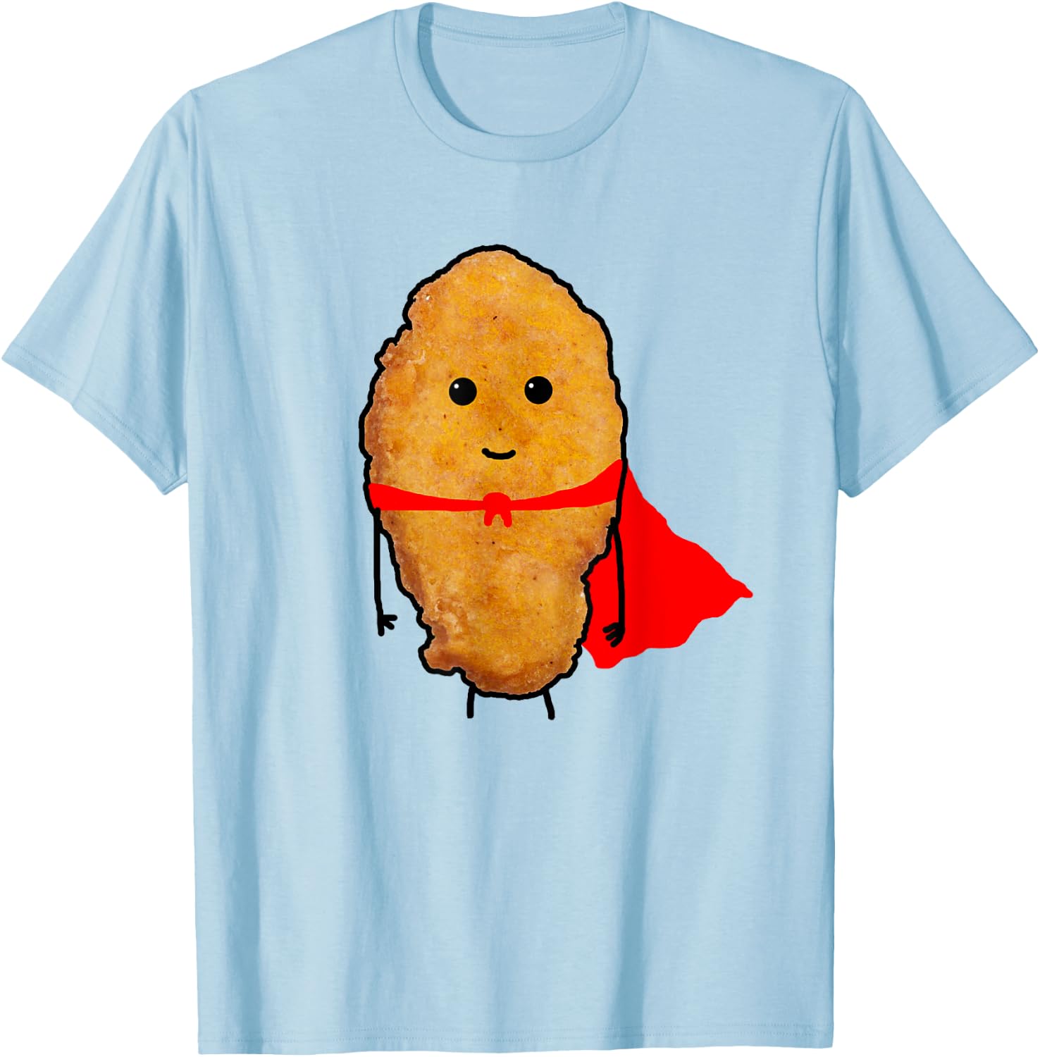 Super Hero Chicken Nuggets Women Kid's T-Shirt - T-Shirt | Light Blue