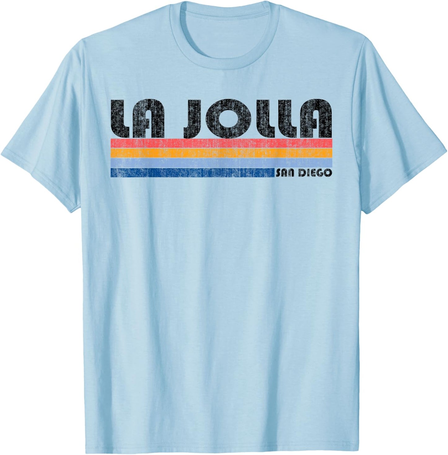 Vintage 1980s Style La Jolla, CA T-Shirt - T-Shirt | Light Blue
