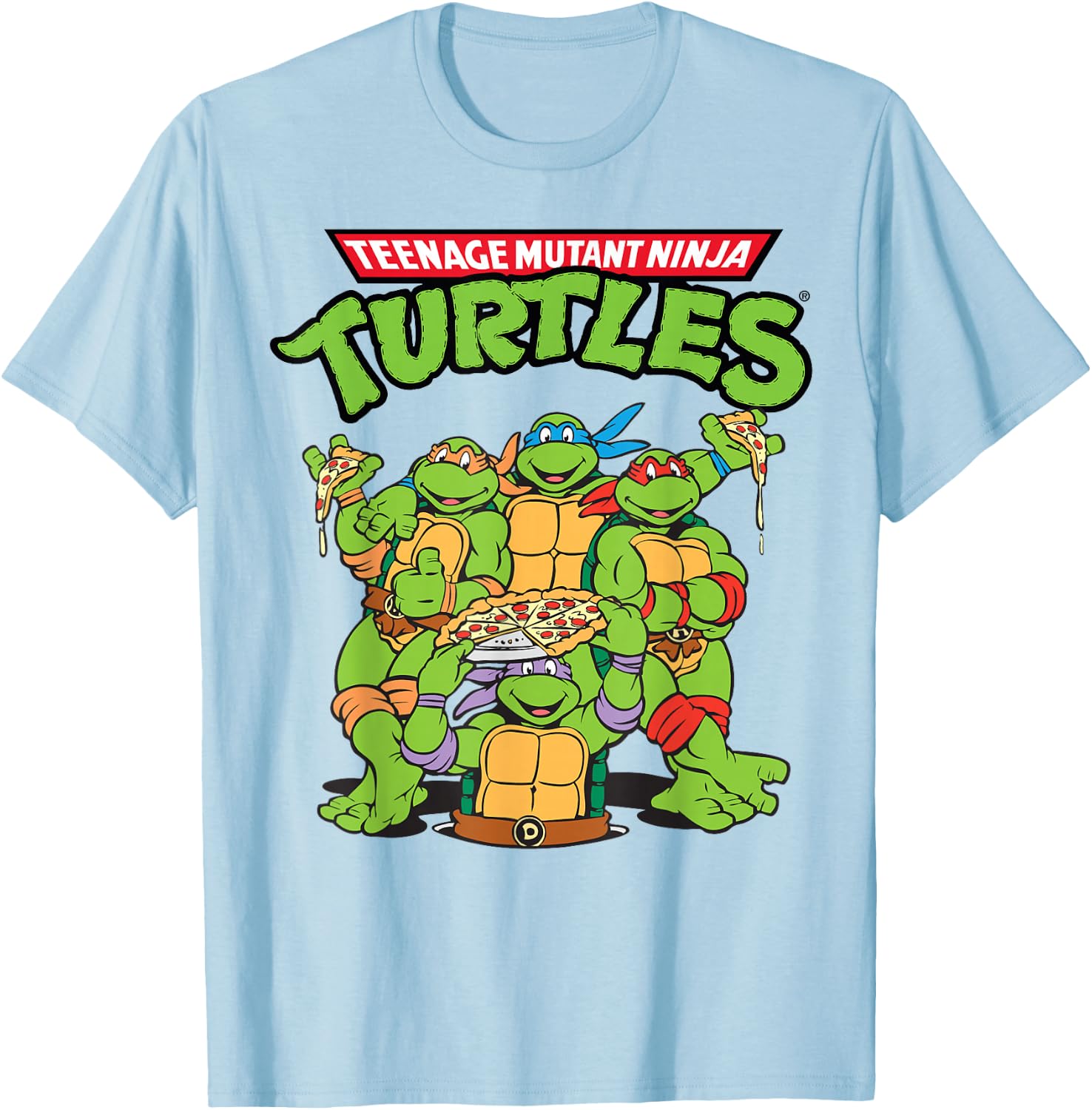 Teenage Mutant Ninja Turtles Pizza Crew T-Shirt - T-Shirt | Light Blue