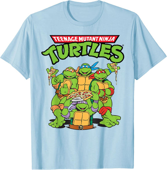 Teenage Mutant Ninja Turtles Pizza Crew T-Shirt - T-Shirt | Light Blue
