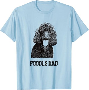 Poodle Dad - Standard Poodle Dad T-Shirt - T-Shirt | Light Blue