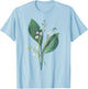 Lily of The Valley Plant Art Painting T-Shirt - T-Shirt | Light Blue