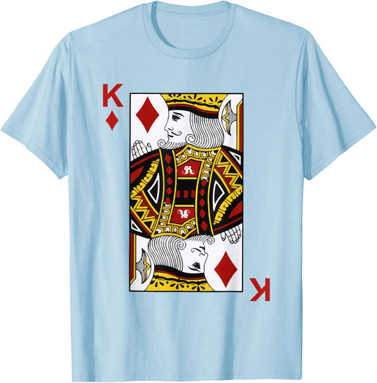 King of Diamond Blackjack Cards Poker 21 K Shirt T-Shirt - T-Shirt | Light Blue