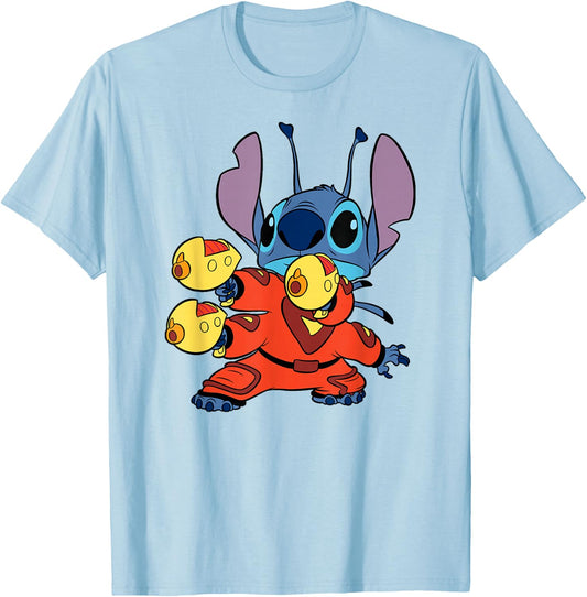 Lilo & Stitch - Space Fighter T-Shirt - T-Shirt | Light Blue