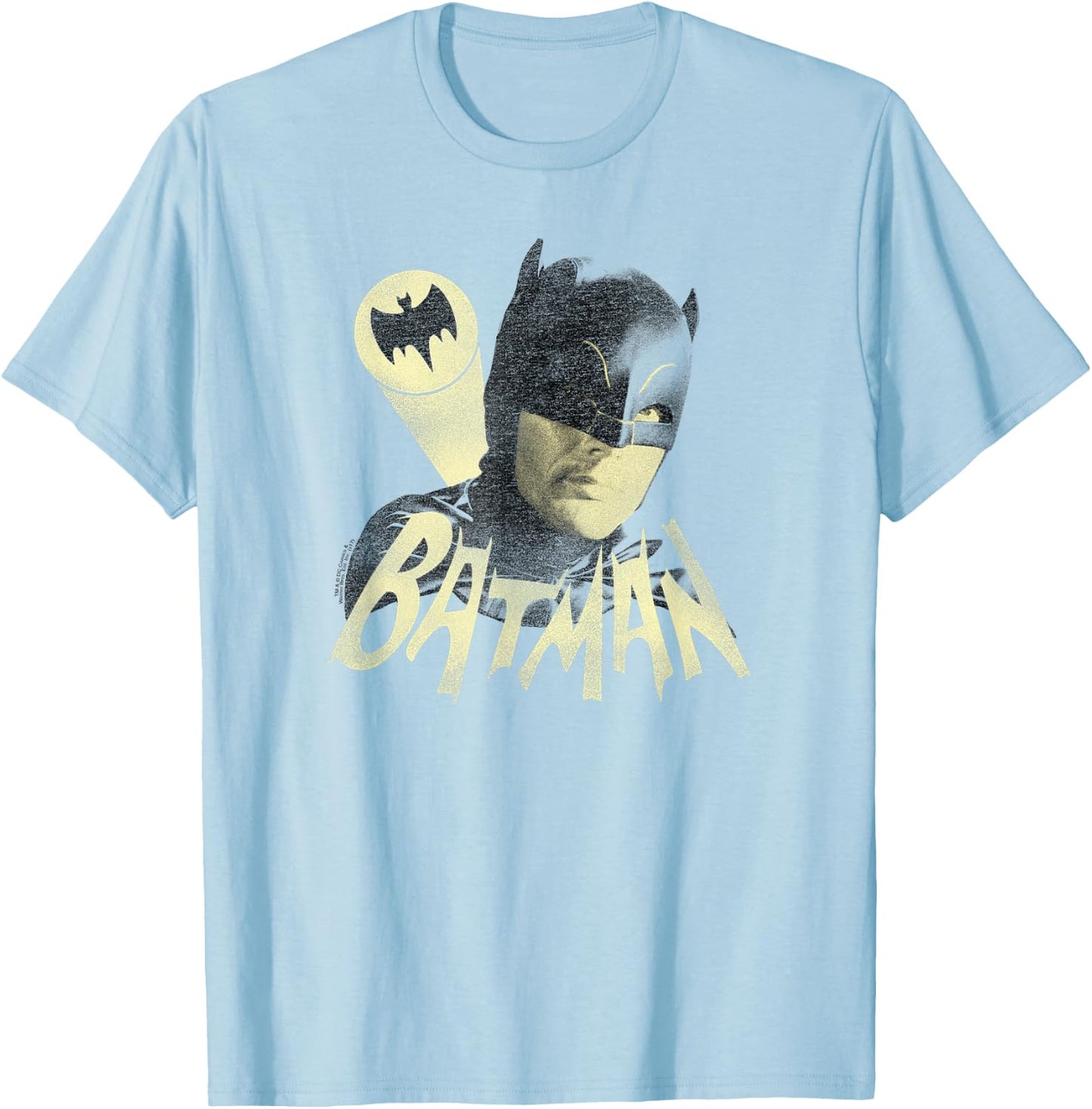 Batman Classic TV Series Bat Signal T Shirt T-Shirt - T-Shirt | Light Blue