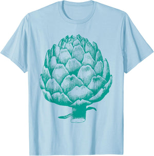 Huge Giant Artichoke Graphic Vegetable T-Shirt - T-Shirt | Light Blue