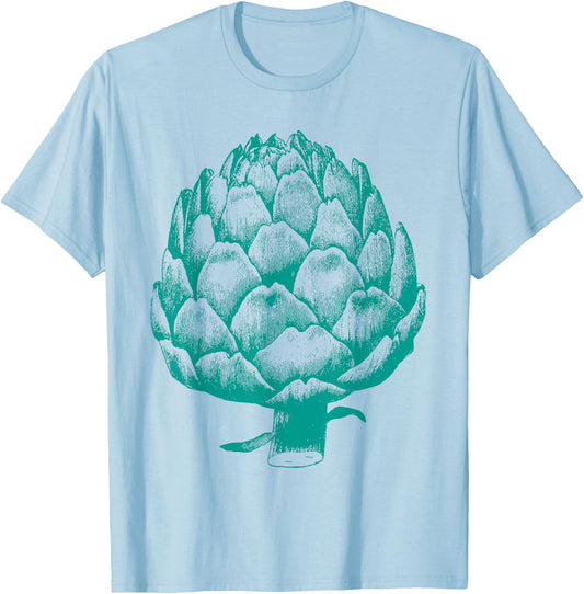 Huge Giant Artichoke Graphic Vegetable T-Shirt - T-Shirt | Light Blue