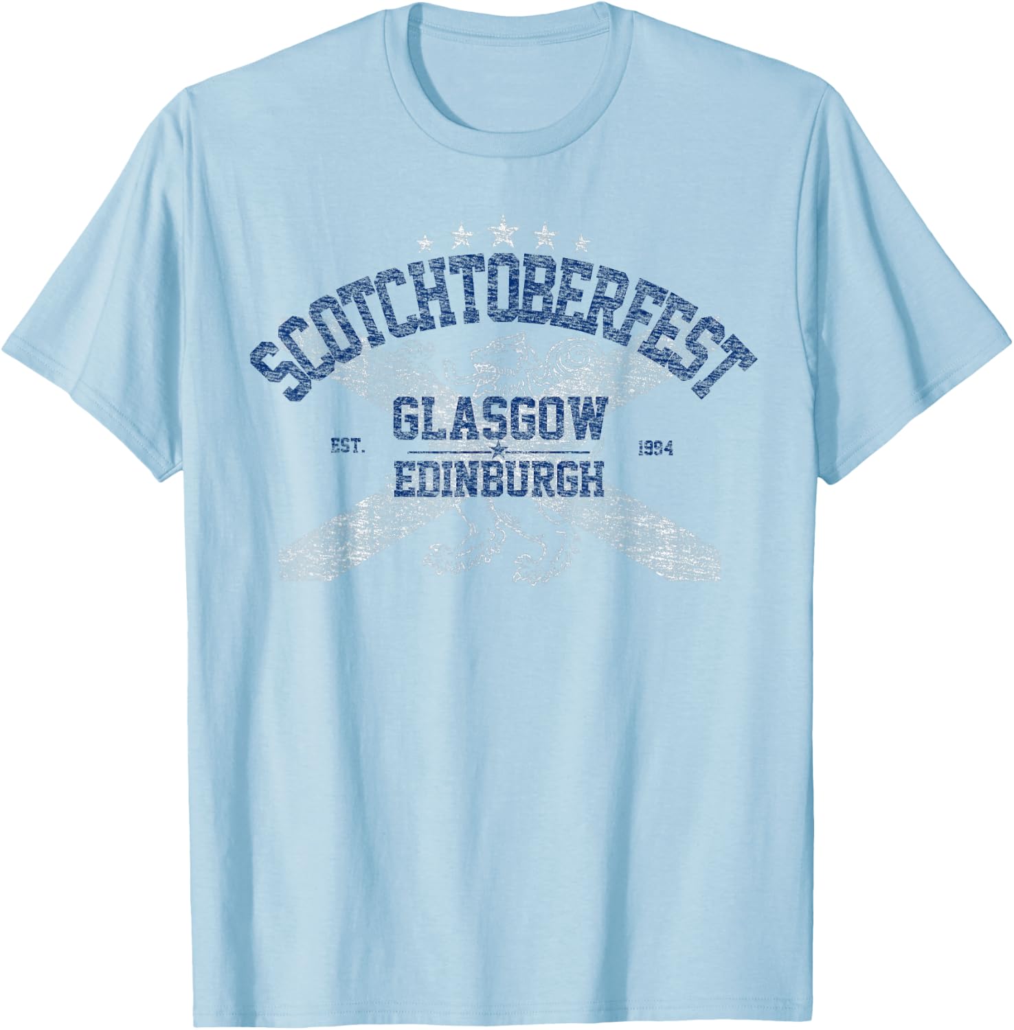 Funny Oktoberfest Scotchtoberfest Scottish Beer T Shirt T-Shirt - T-Shirt | Light Blue