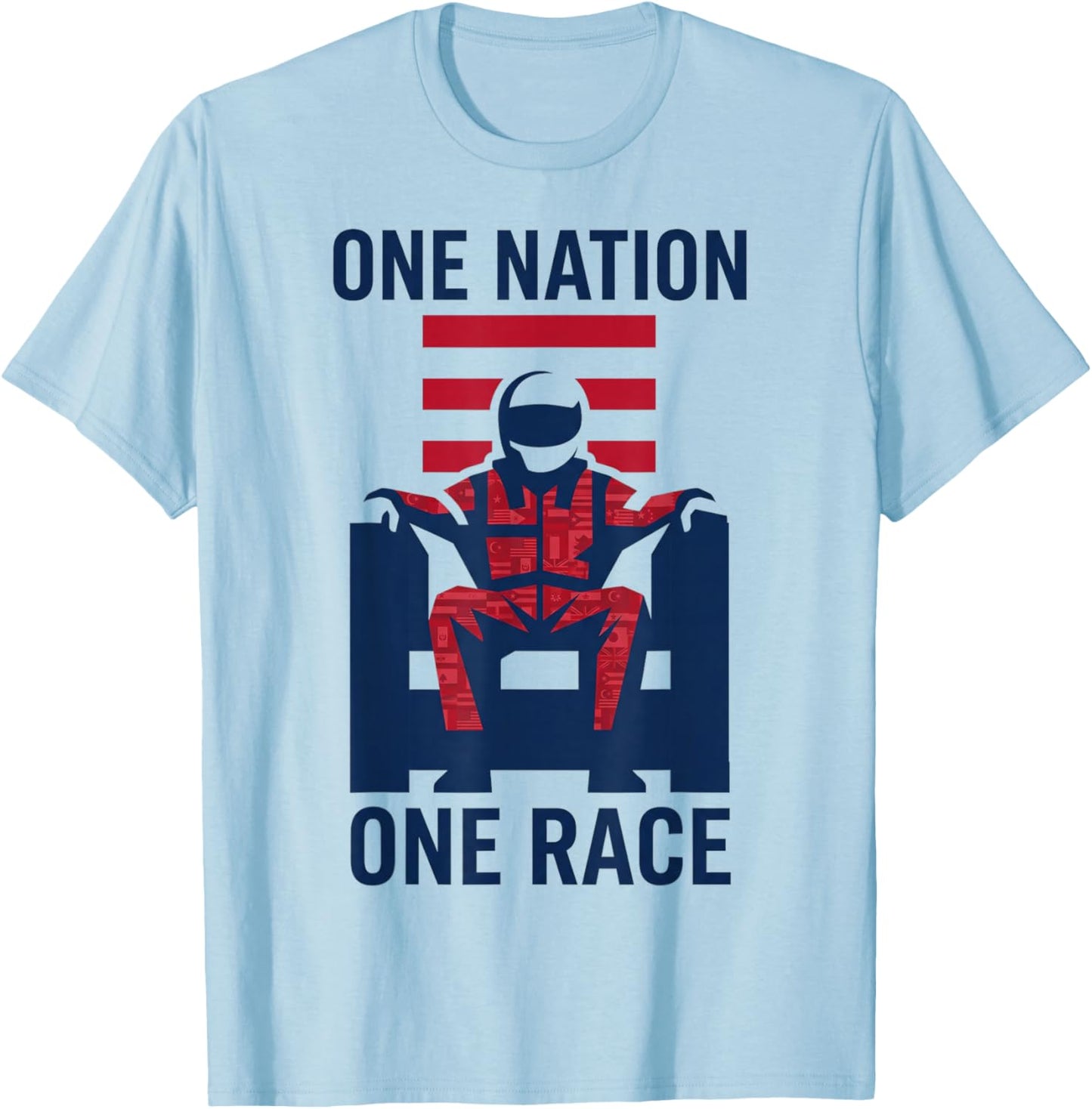 One Nation One Race T-Shirt - T-Shirt | Light Blue