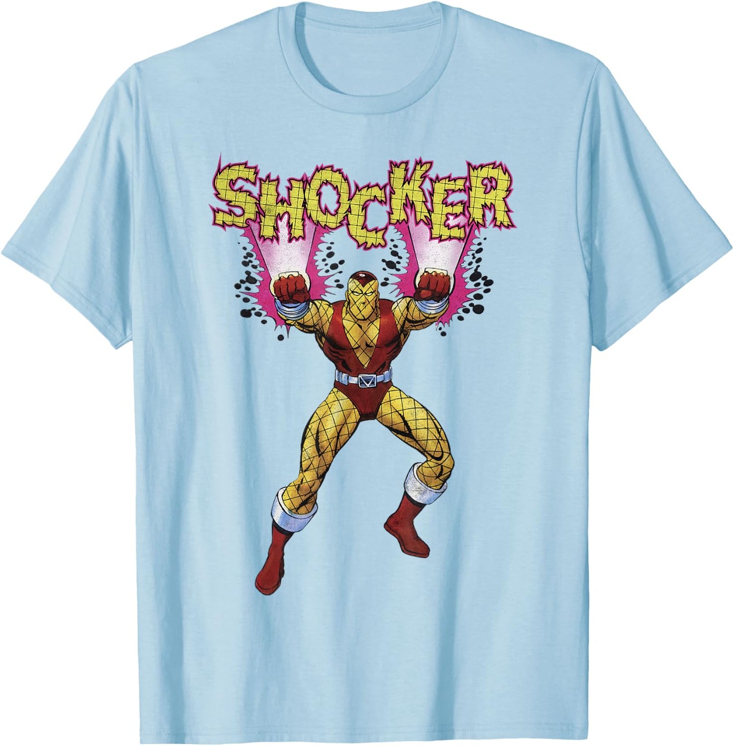 Marvel Shocker Classic Retro 90's Spider-Man Villain T-Shirt - T-Shirt | Light Blue