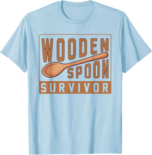 Wooden Spoon Survivor Champion I Survived The Wooden Spoon T-Shirt - T-Shirt | Light Blue