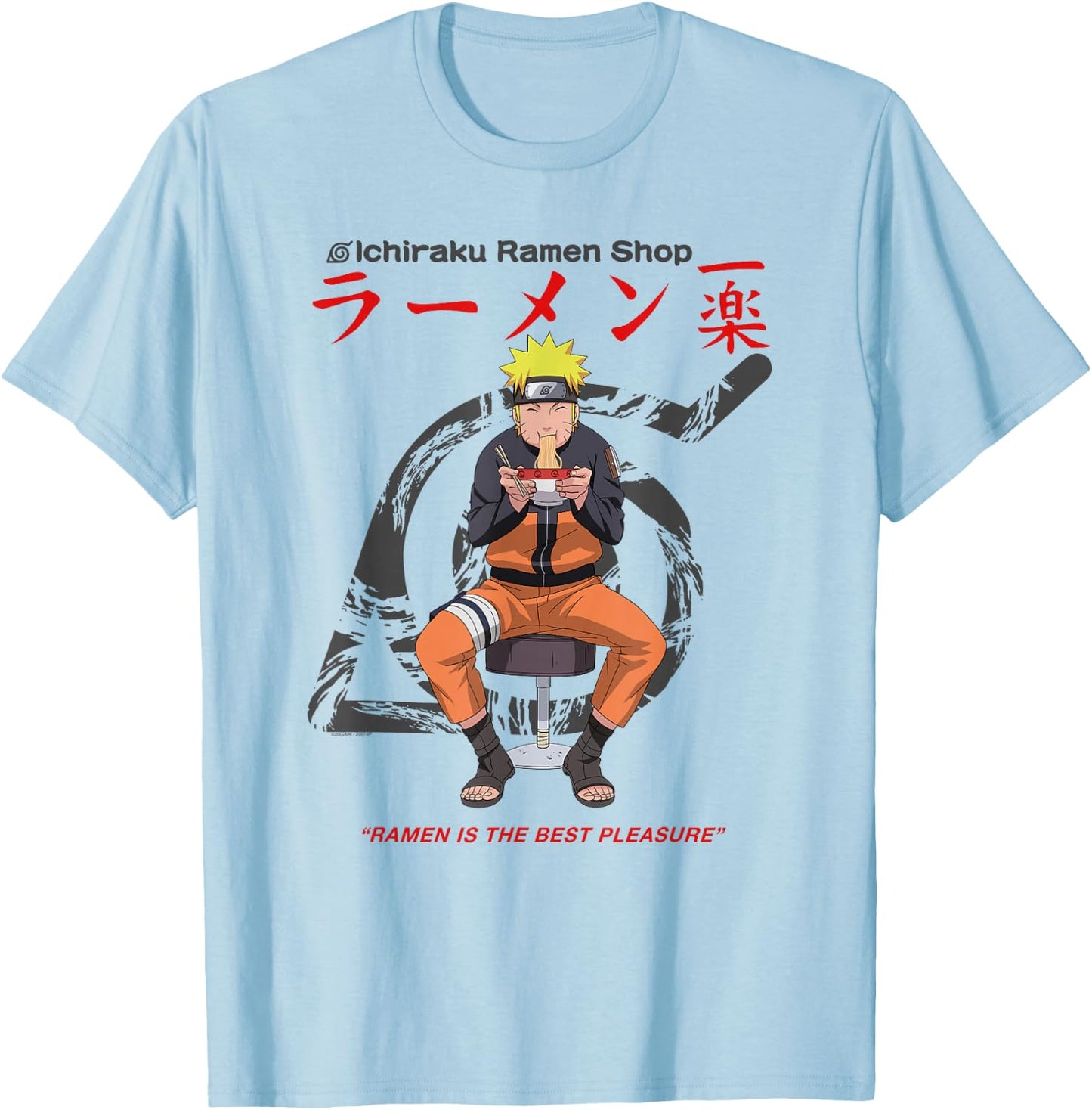 Naruto Shippuden Ichiraku Ramen Shop Naruto Anime T-Shirt - T-Shirt | Light Blue