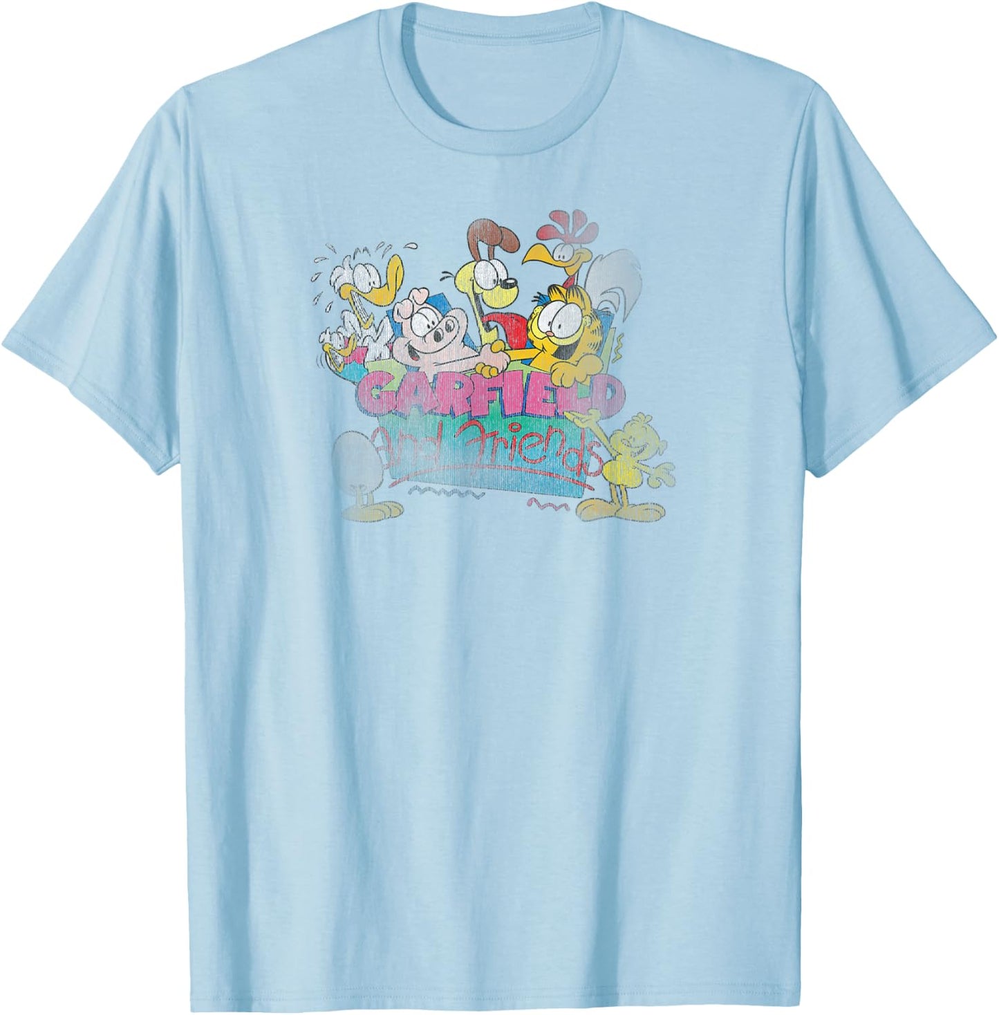 Garfield Garfield and Friends T-Shirt - T-Shirt | Light Blue