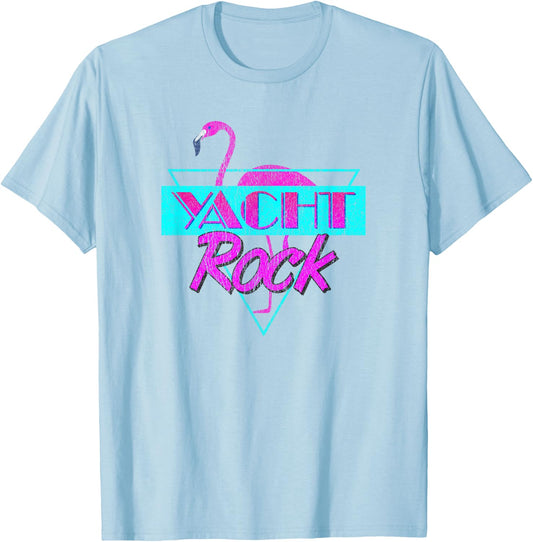 Yacht Rock Party Boat Drinking 80s Faded T-Shirt - T-Shirt | Light Blue