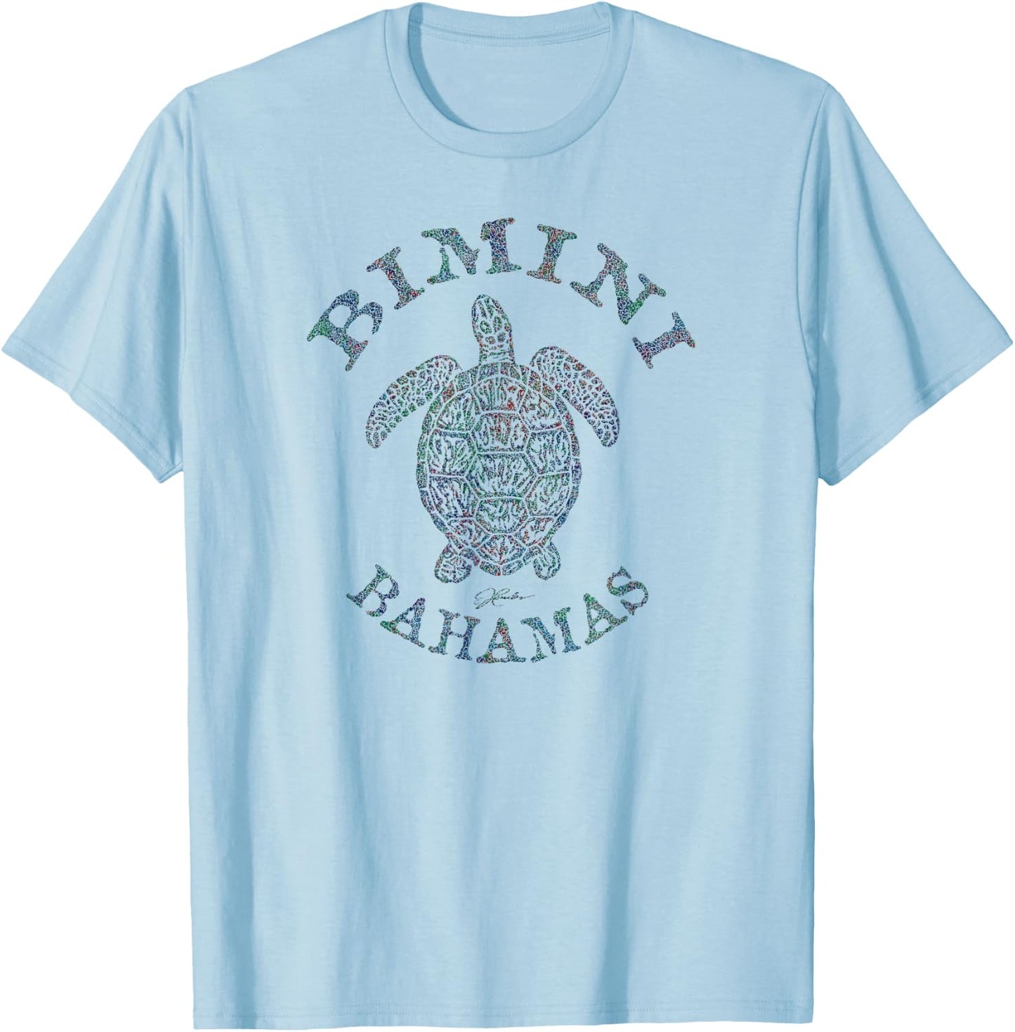 JCombs: Bimini, Bahamas, Sea Turtle T-Shirt - T-Shirt | Light Blue