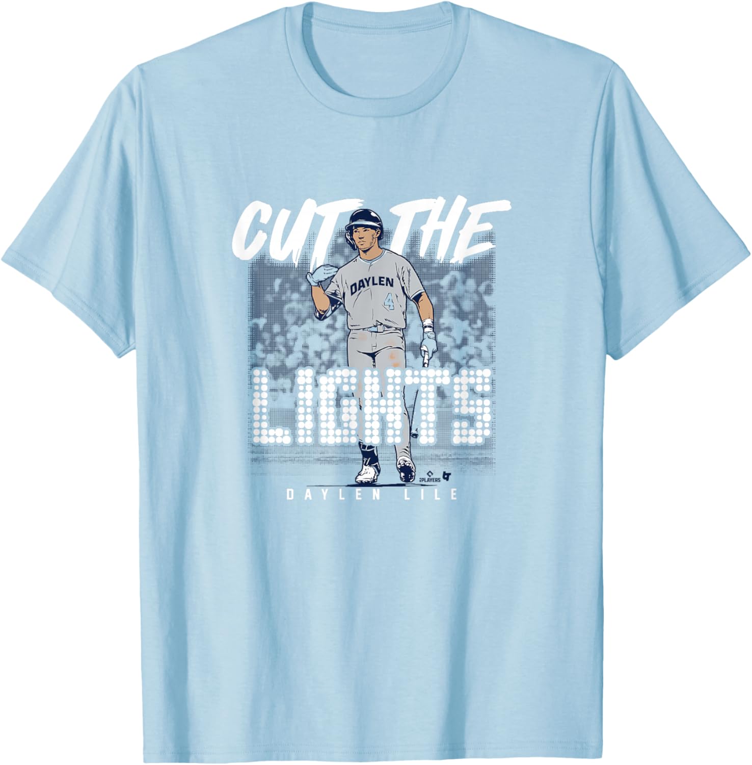 Daylen Lile - Cut the Lights - Washington, D.C. Baseball T-Shirt - T-Shirt | Light Blue