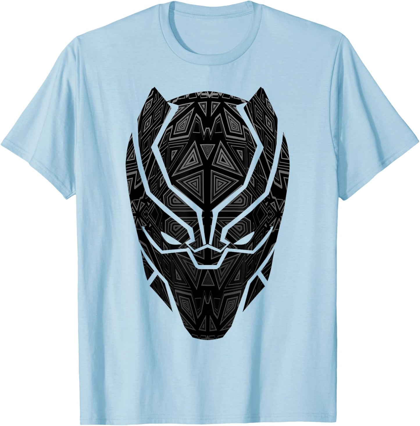Marvel Black Panther Geometric Prism Mask T-Shirt - T-Shirt | Light Blue