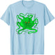 Octopus Shirt (green with yellow eyes) T-Shirt - T-Shirt | Light Blue