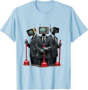 Skibidi toilet , Birthday Boy Present for Kids, Adults T-Shirt - T-Shirt | Light Blue