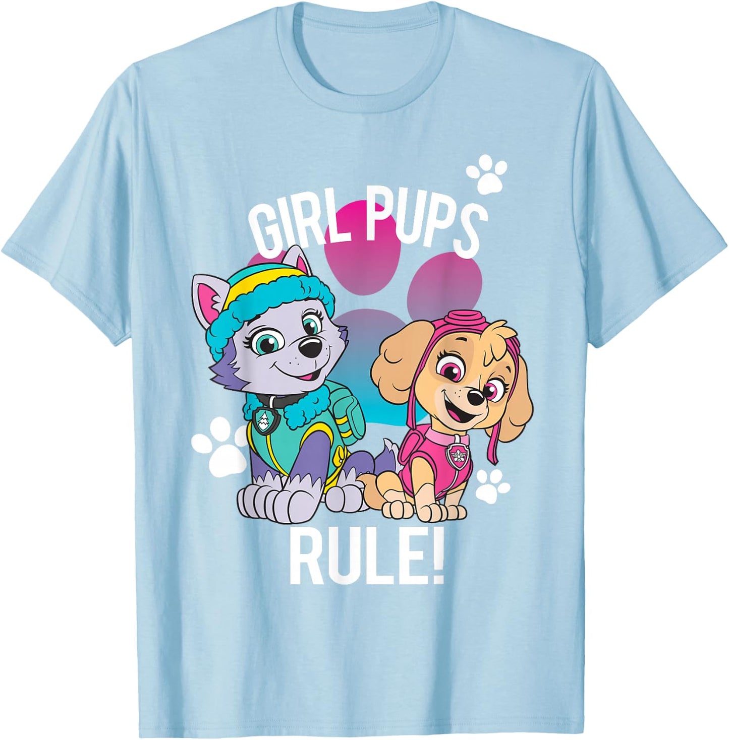 Paw Patrol Girl Pups Rule! T-Shirt - T-Shirt | Light Blue