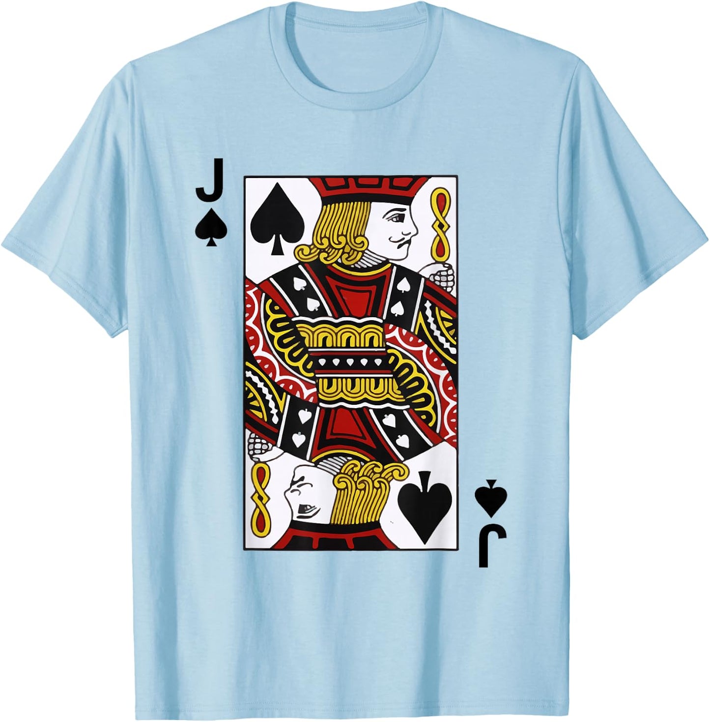 Jack of Spades Blackjack Cards Poker 21 J shirt T-Shirt - T-Shirt | Light Blue