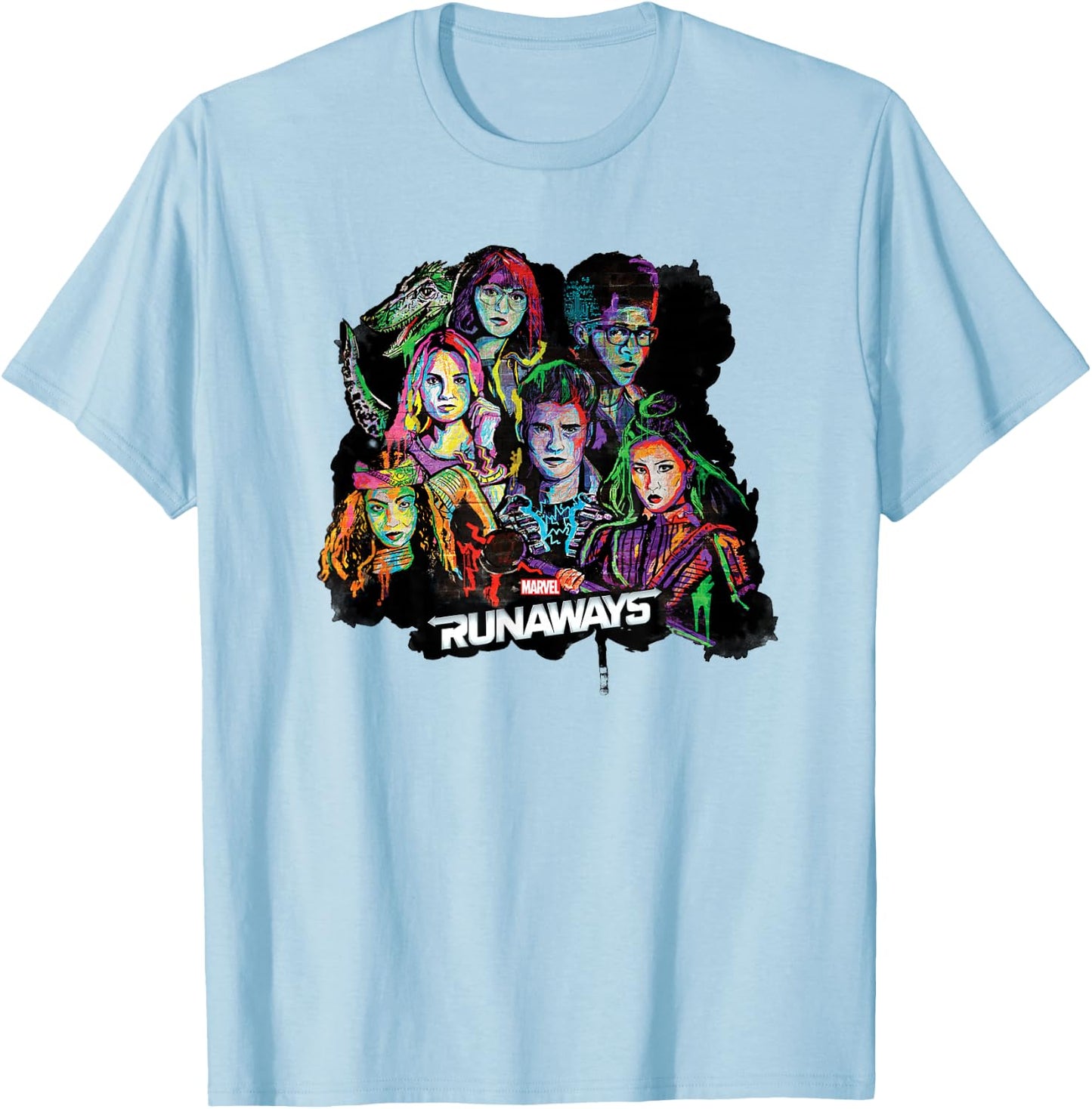 Marvel Runaways Group Shot T-Shirt - T-Shirt | Light Blue