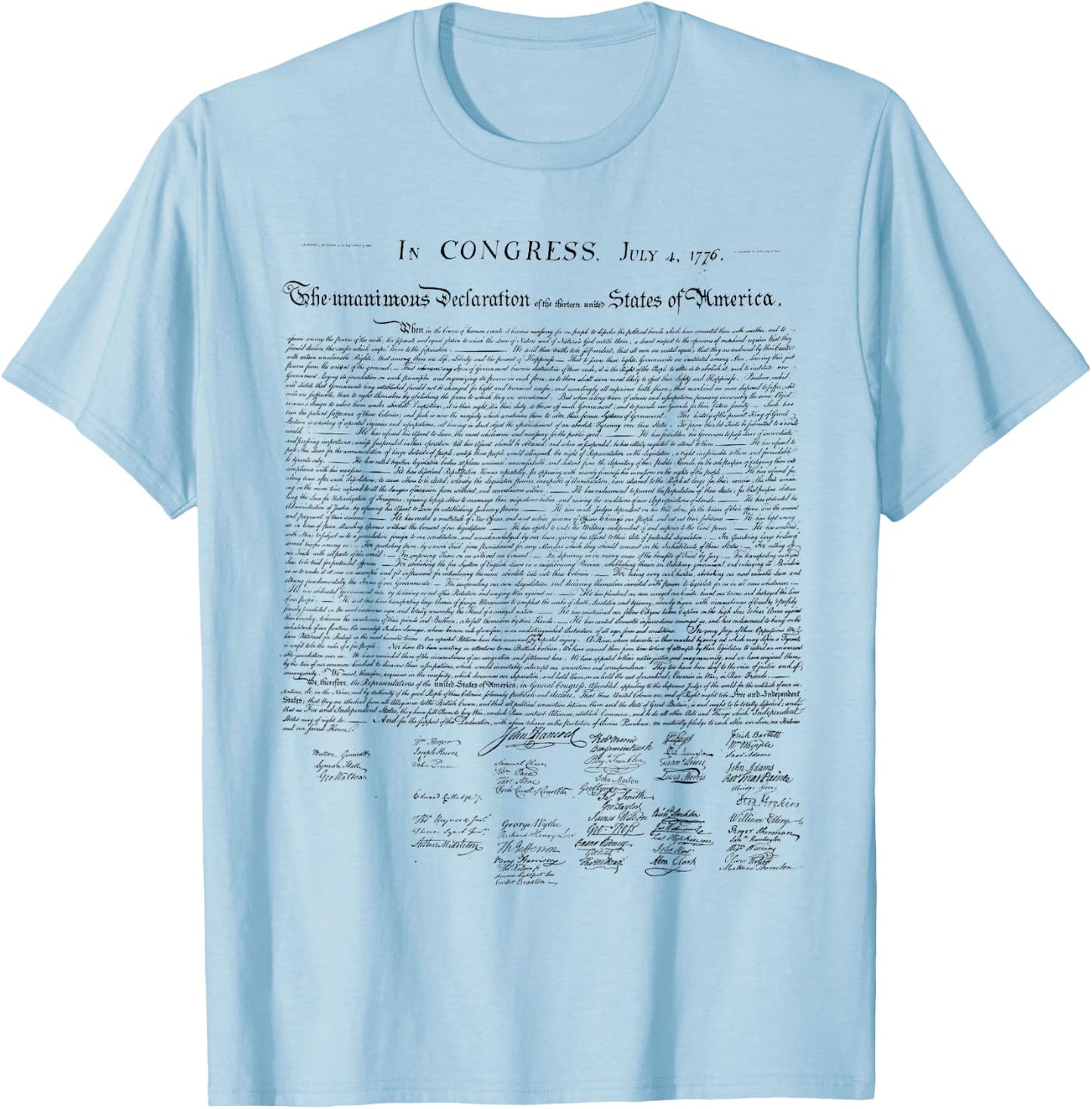 Declaration of Independence liberty USA Constitution America T-Shirt - T-Shirt | Light Blue