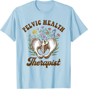 Pelvic Health Therapist Physical Therapy Awareness Month T-Shirt - T-Shirt | Light Blue