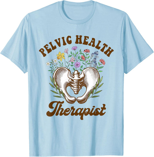Pelvic Health Therapist Physical Therapy Awareness Month T-Shirt - T-Shirt | Light Blue