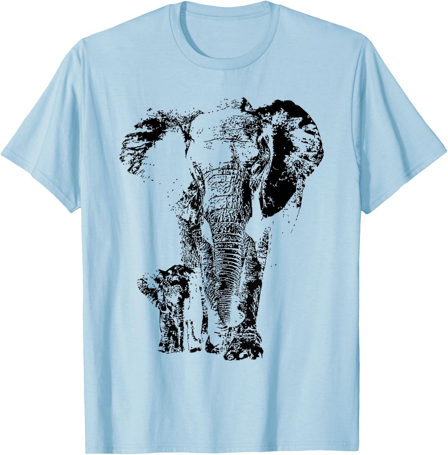 Elephant Animal Friend Save The Elephants T-Shirt - T-Shirt | Light Blue
