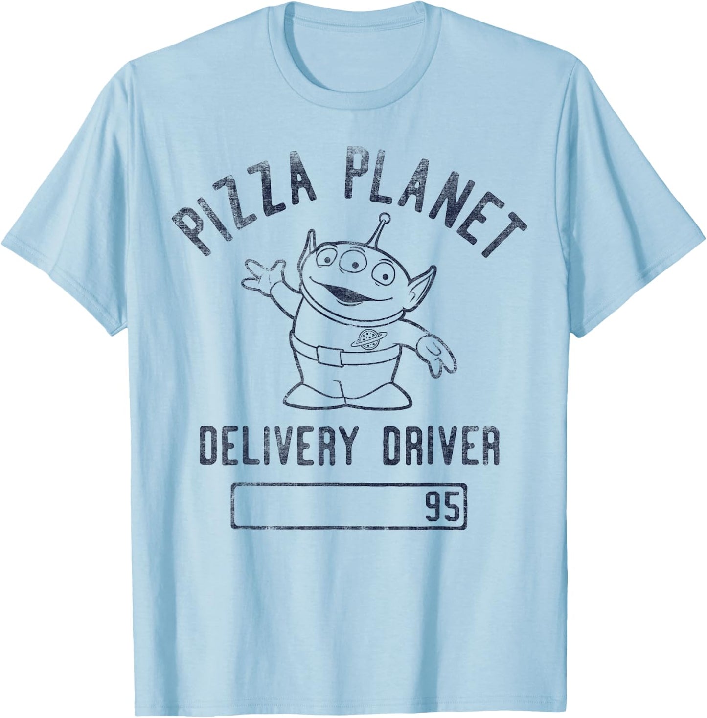 Disney Pixar Toy Story Pizza Planet Driver Alien T-Shirt - T-Shirt | Light Blue