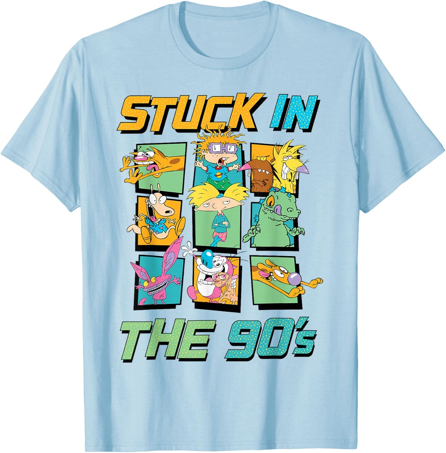 Nickelodeon Stuck in The 90s T-Shirt - T-Shirt | Light Blue