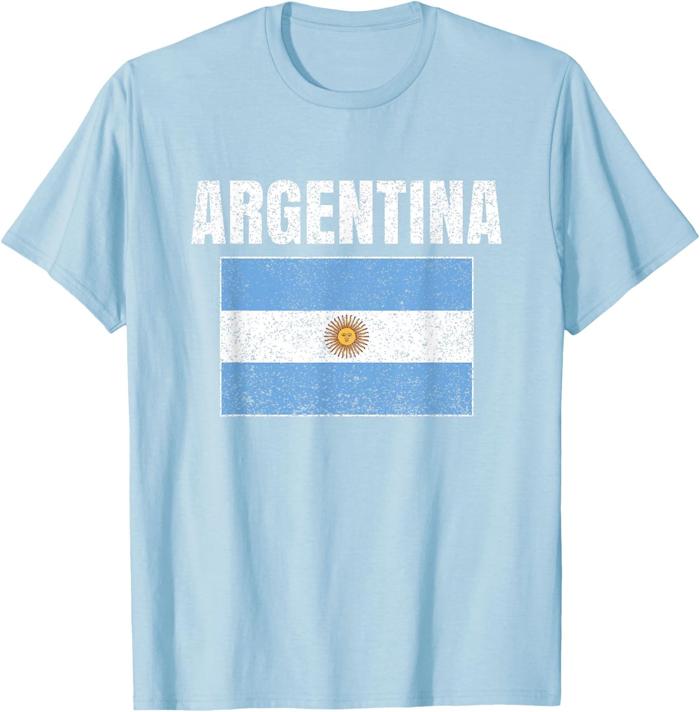 Argentinian Flag Vintage Argentina Map Country Gift T-Shirt - T-Shirt | Light Blue