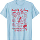 Lucky in Love Las Vegas Bachelorette Party Bridal Shower T-Shirt - T-Shirt | Light Blue