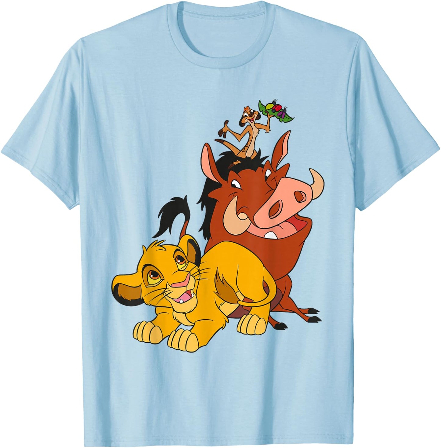 Disney The Lion King Young Simba Timon and Pumbaa T-Shirt - T-Shirt | Light Blue