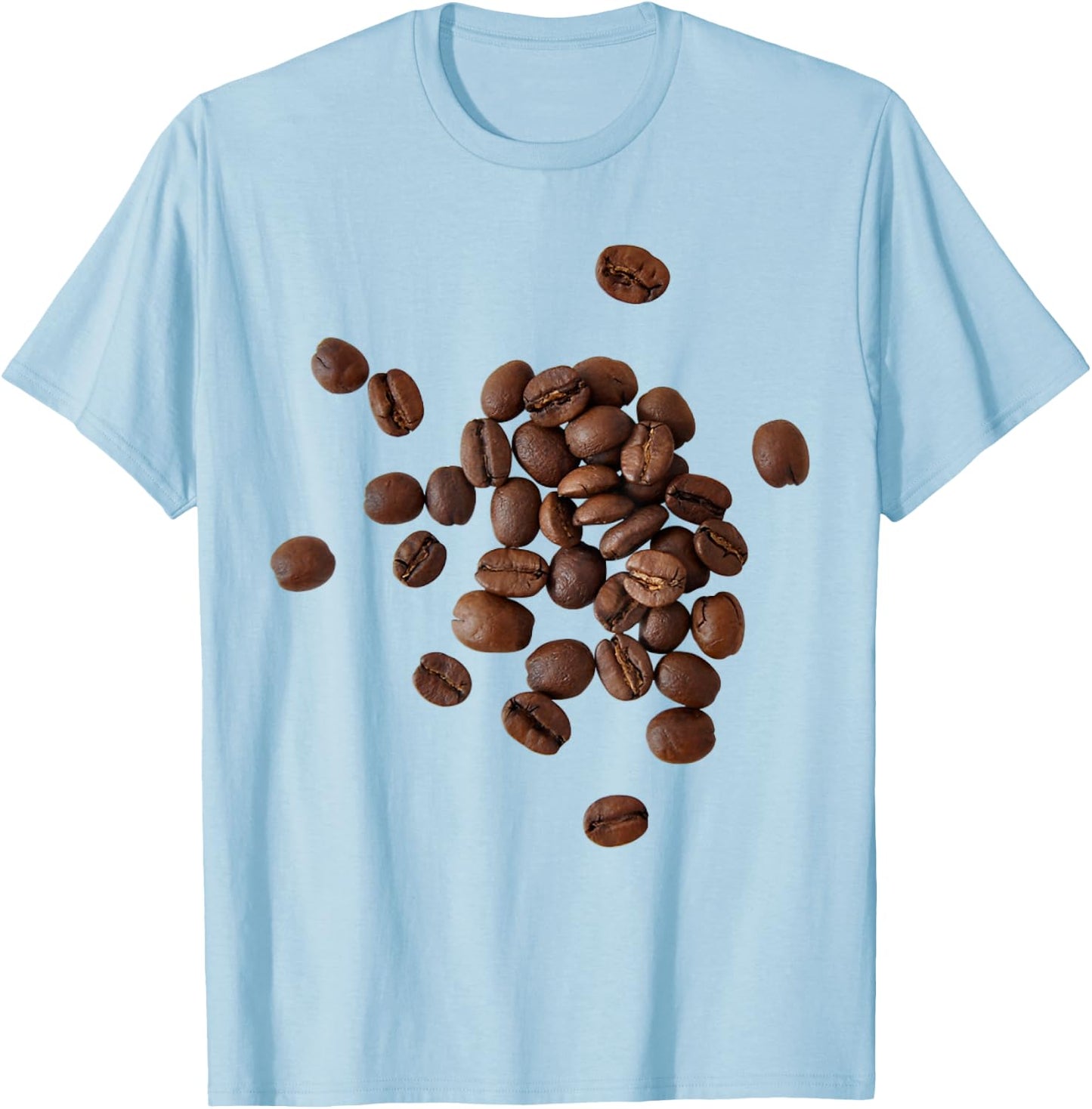 Coffee Beans Whole Bean Coffee Cafe Spilled Halloween T-Shirt - T-Shirt | Light Blue
