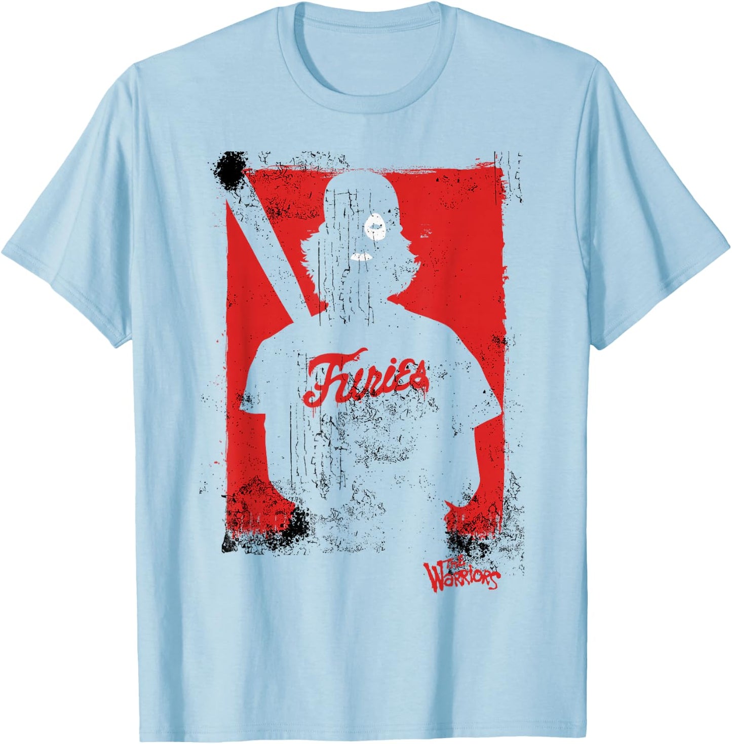 The Warriors The Furies Distressed Silhouette T-Shirt - T-Shirt | Light Blue