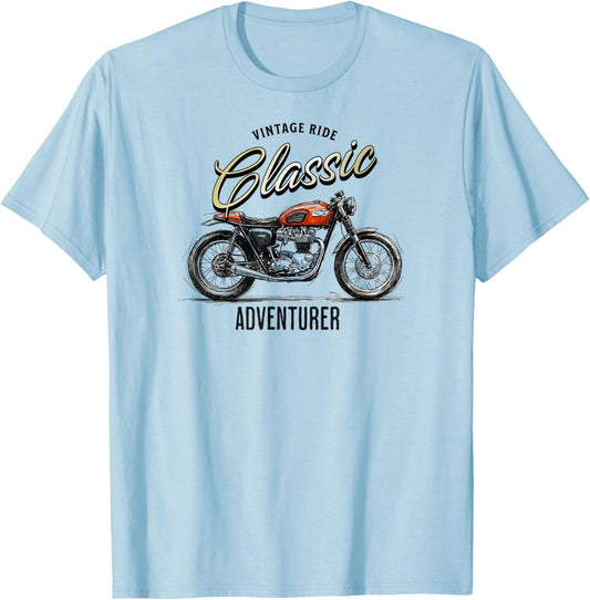 Vintage Ride Classic Adventurer T-Shirt - T-Shirt | Light Blue