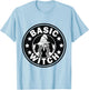 Funny Basic Witch Halloween Distressed T-Shirt - T-Shirt | Light Blue