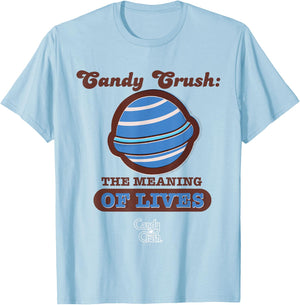 Candy Crush 'The Meaning of Lives' T-Shirt - T-Shirt | Light Blue