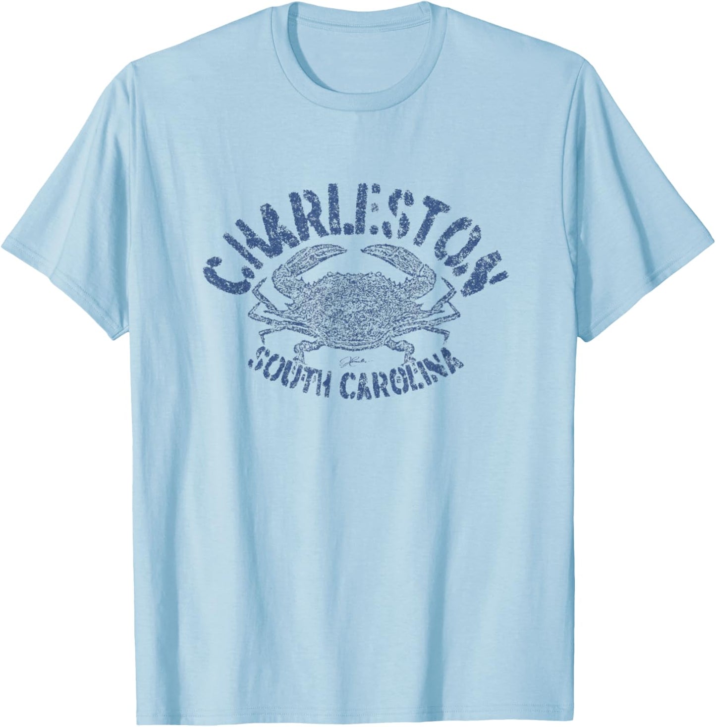 JCombs: Charleston, SC, Blue Crab T-Shirt - T-Shirt | Light Blue